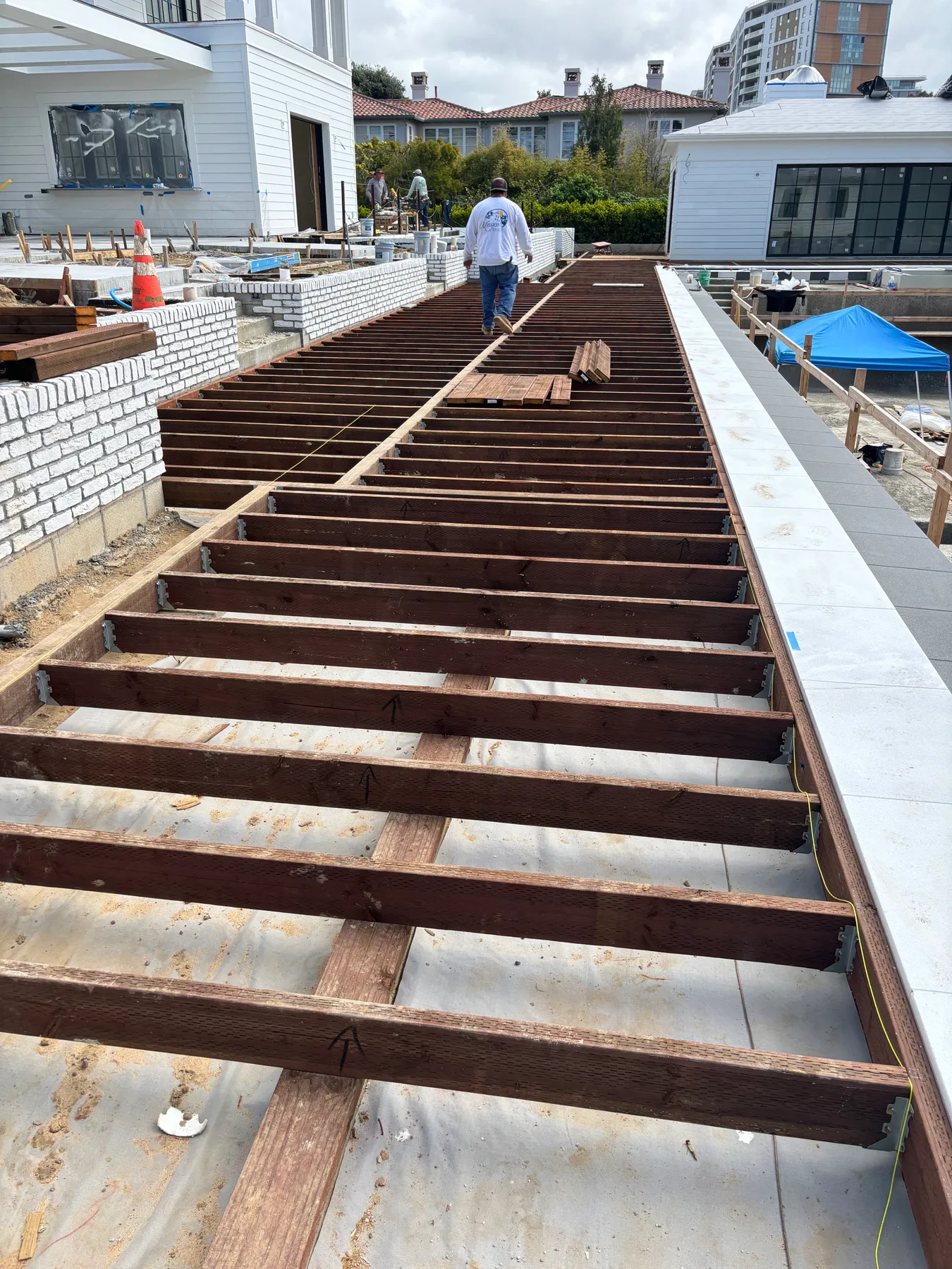 Modern farmhouse deck project — before