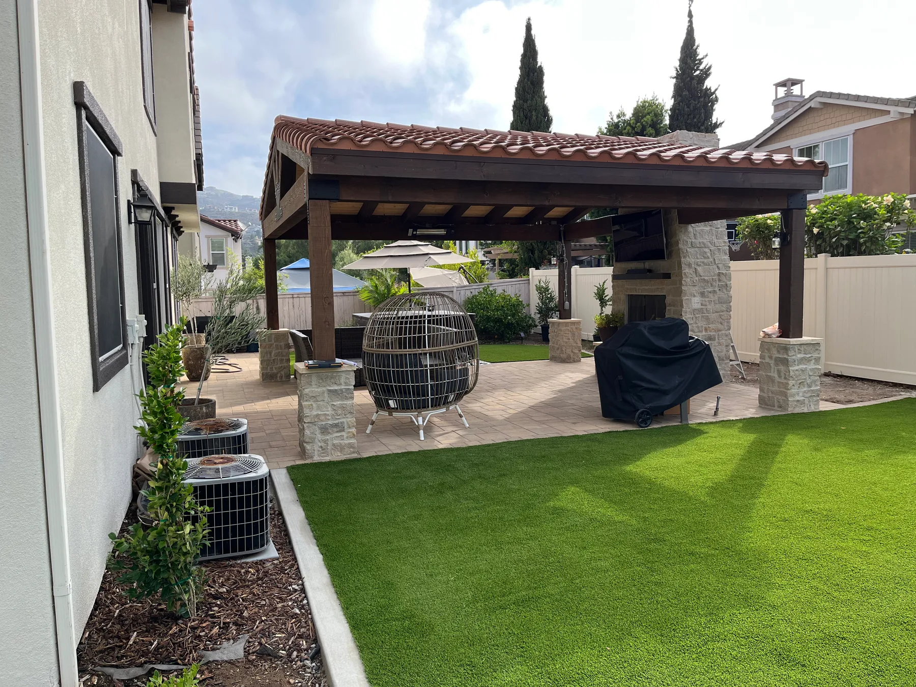 Backyard pavilion project — after