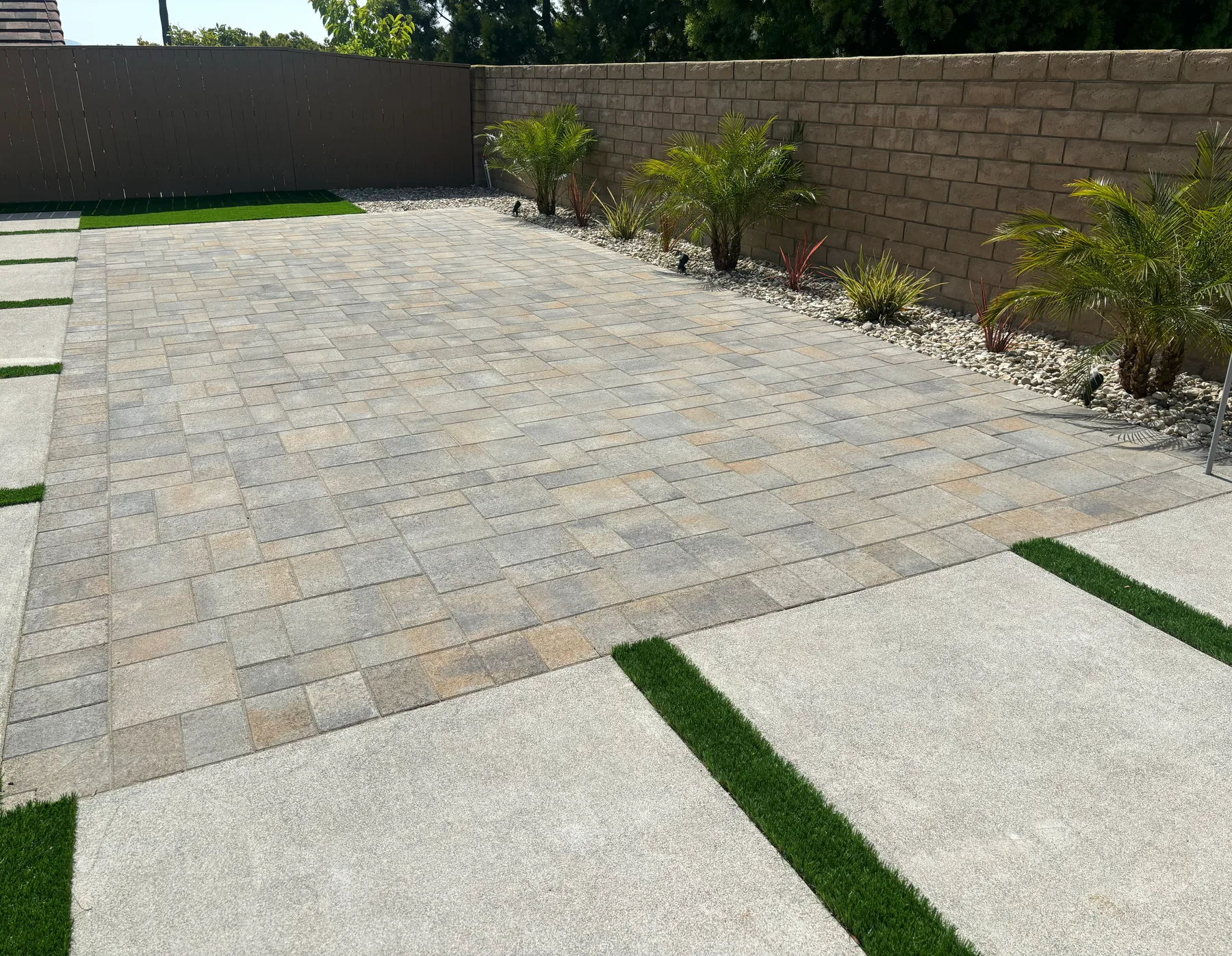 Paver patio project — after