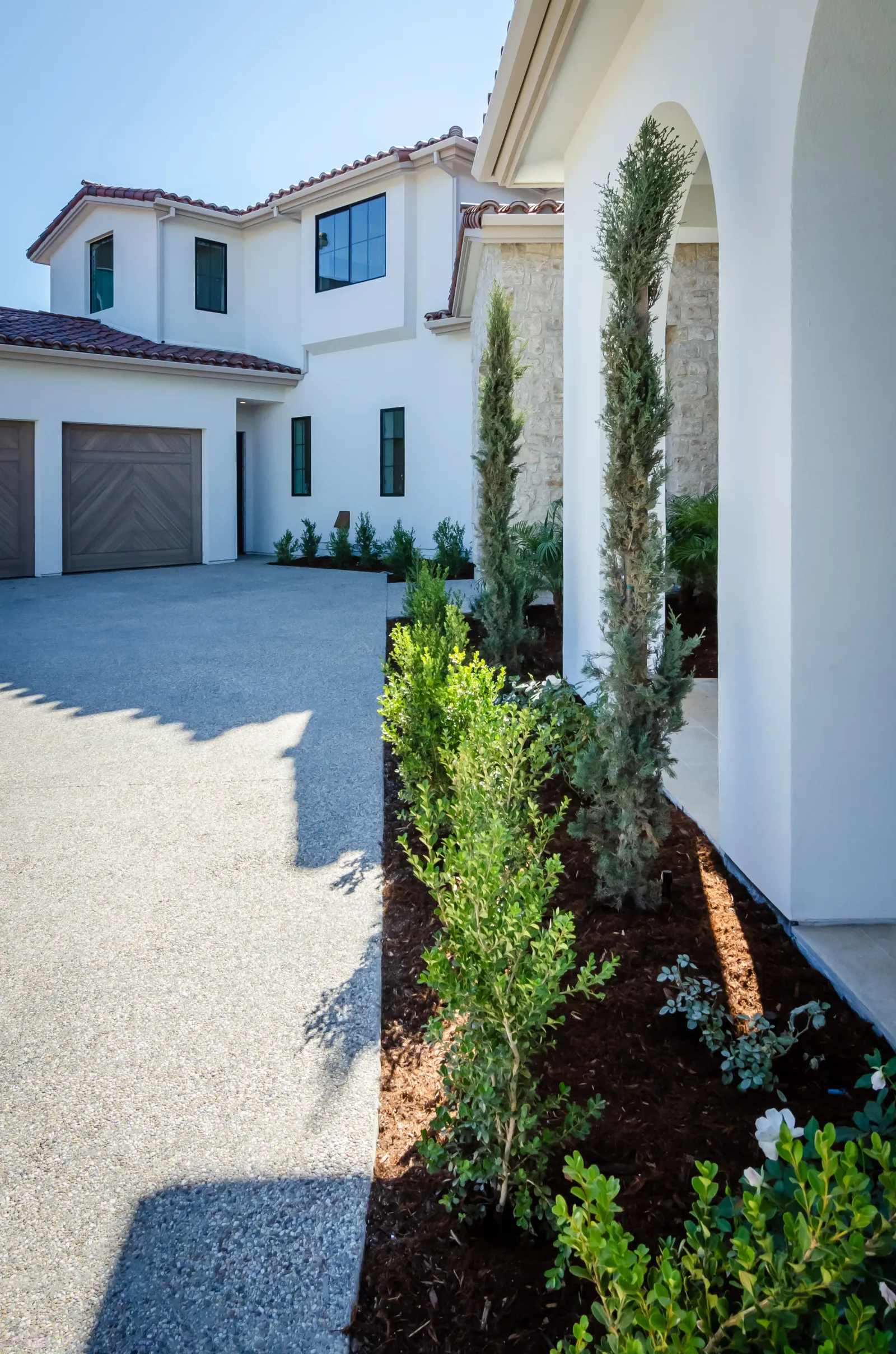 Hardscape with plantings