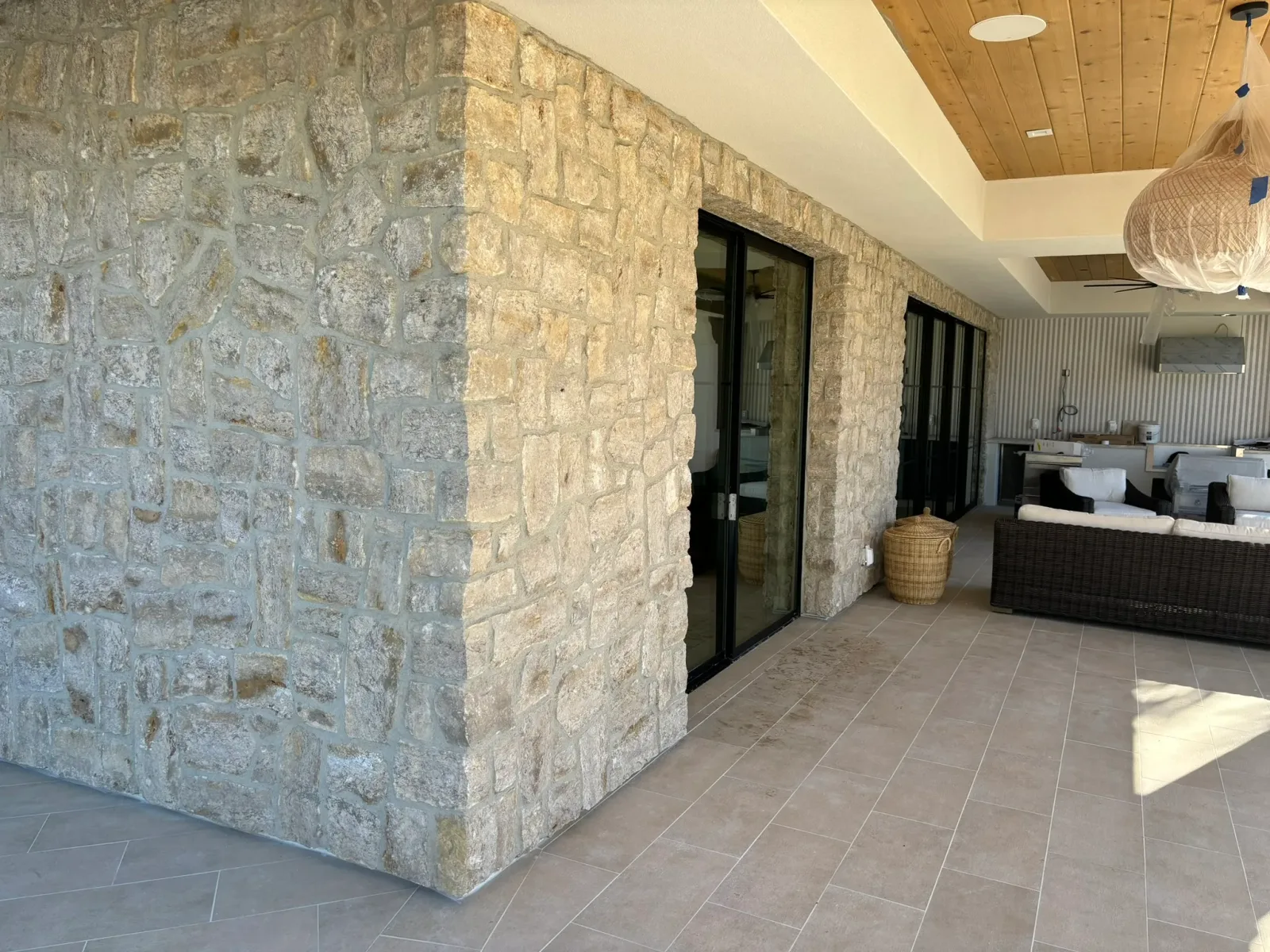 Upscale patio with quality finishes