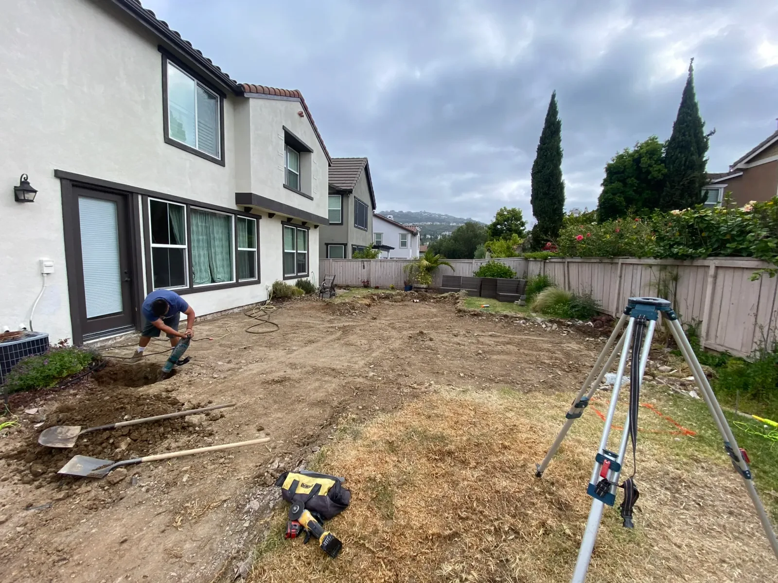 Paver patio installation in San Diego with clean layout and finished edges