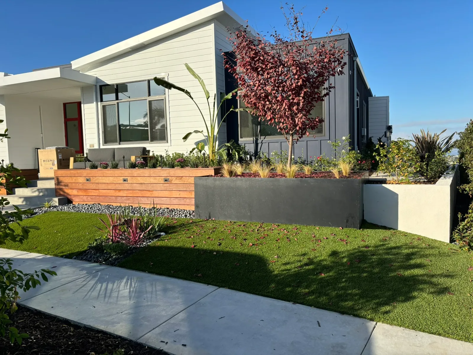 Full yard landscape transformation